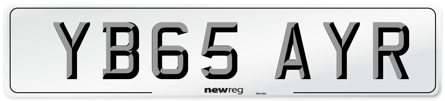 YB65 AYR Number Plate from New Reg